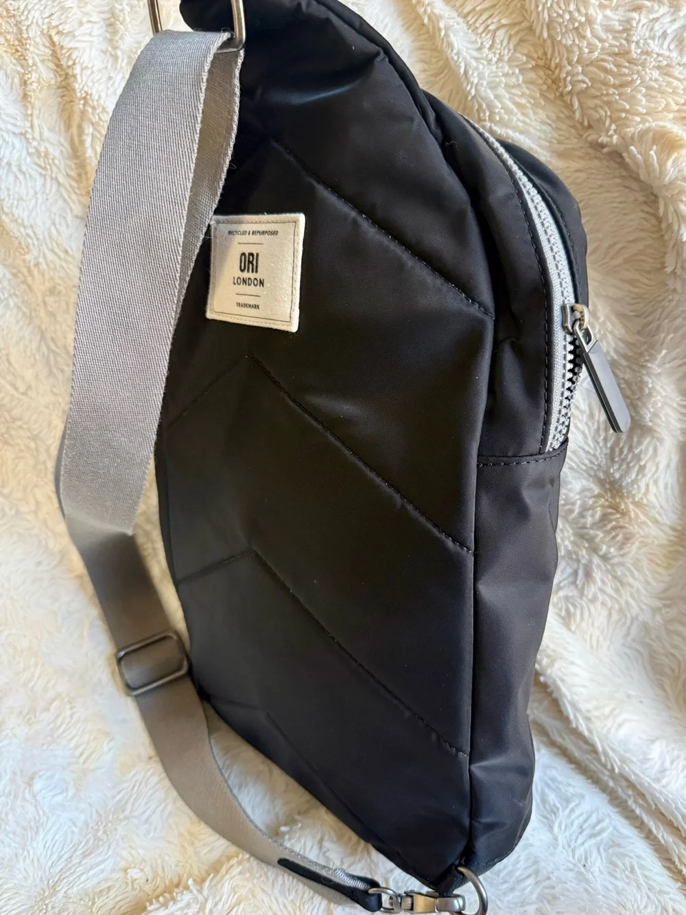 Compact Black Everyday Backpack with Front Zip Pocket